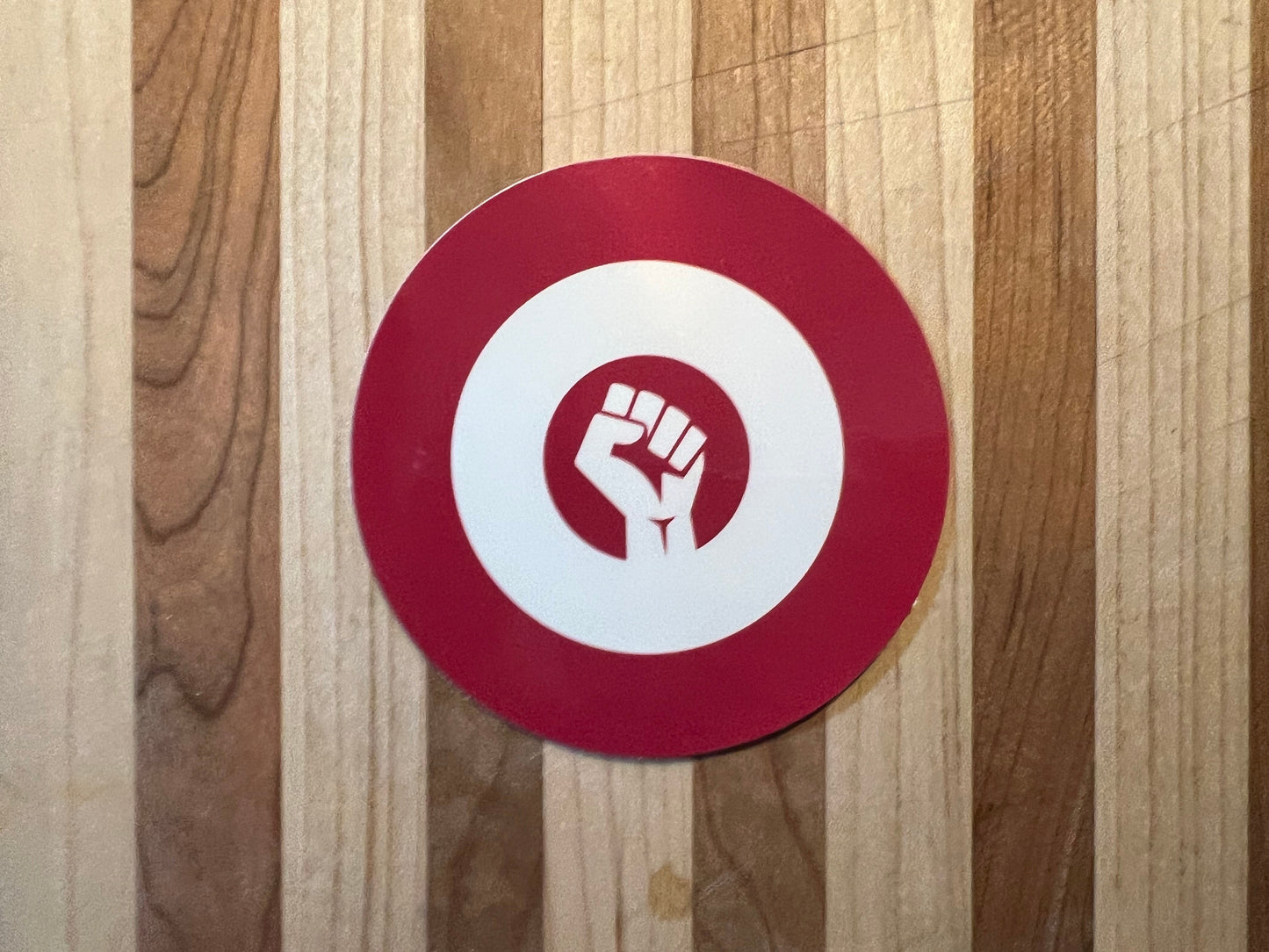 Red Bullseye Union Stickers - 3 Pack