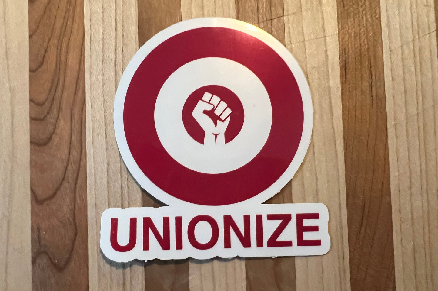 Red Bullseye Union Stickers - 3 Pack